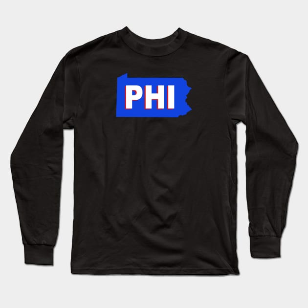 Pa Basketball Long Sleeve T-Shirt by Philly Drinkers